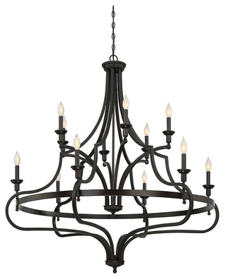 Sheilds 12-Light Chandelier, English Bronze