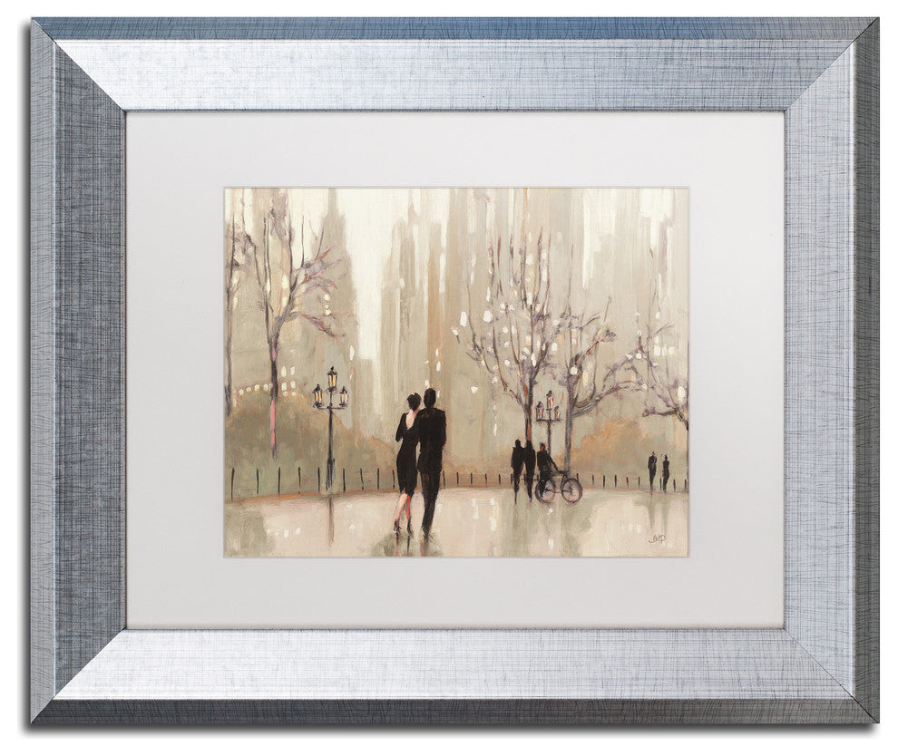 'An Evening Out Neutral' Silver Framed Canvas Art by Julia Purinton