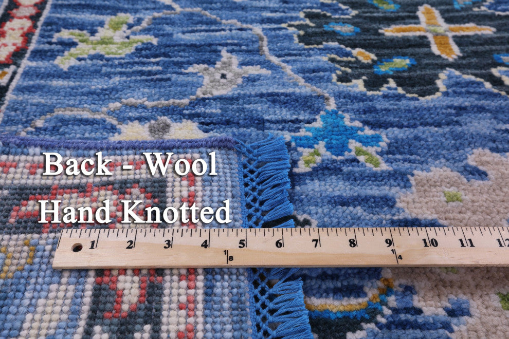 7' 11" X 9' 9" Hand Knotted Turkish Oushak Wool Rug - Q15735