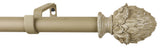 1" Diameter Artichoke Curtain Rod, 48"-84", Cottage