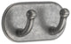 Double Hook Self Adhesive, Pewter