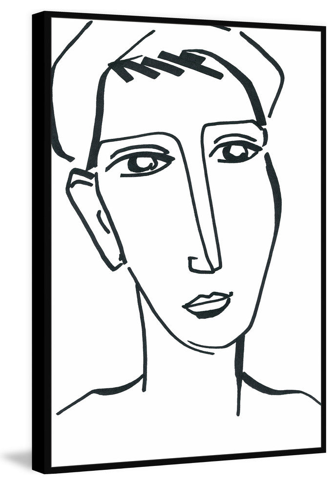 "Deep Thinking" Floater Framed Painting Print on Canvas, 16"x24"