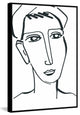 "Deep Thinking" Floater Framed Painting Print on Canvas, 16"x24"