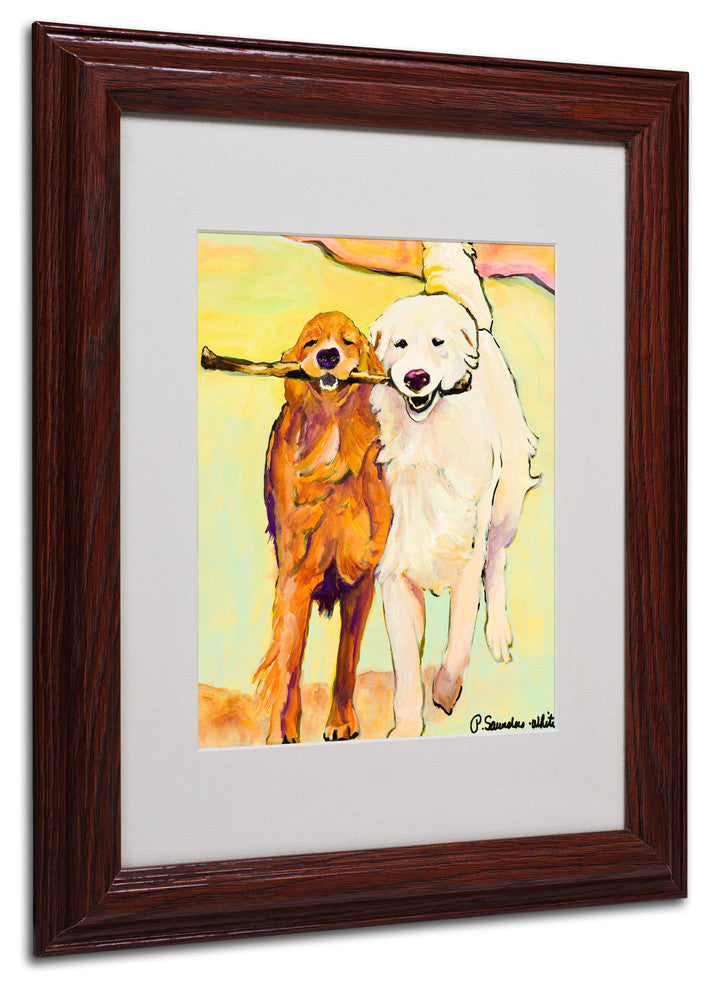 'Stick with Me' Matted Framed Canvas Art by Pat Saunders-White