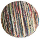 Zarina Colorful Sari Rug Pouf Ottoman