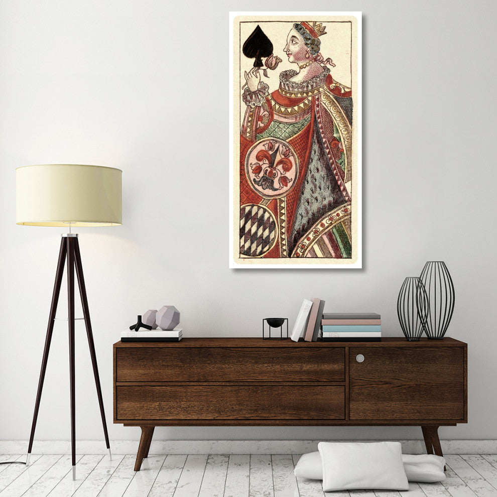 "Queen of Spades (Bauern Hochzeit Deck)" Paper Art, 32"x62"