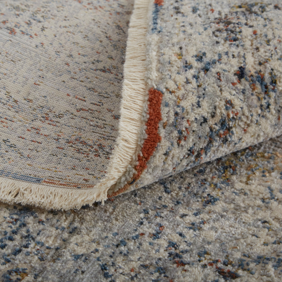 Weave & Wander Frencess Global Rug, Silver/Cotton, 7'-10" x 9'-6" Rug