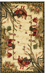 Unique Loom Cream Barnyard Farm 3'x5' Area Rug