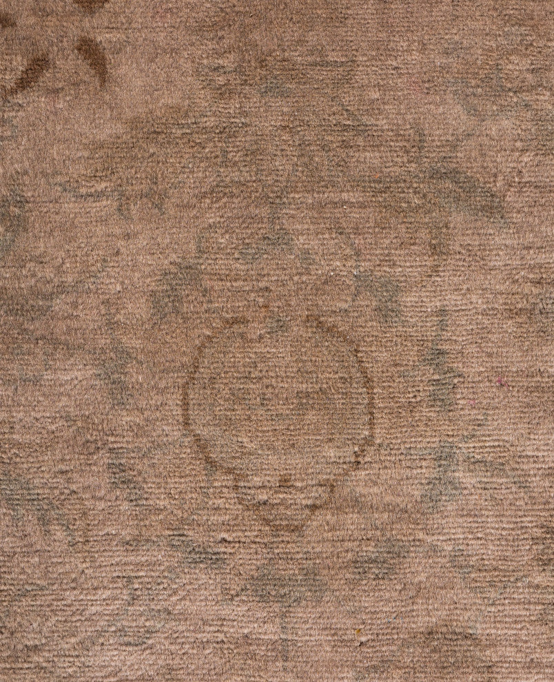 Overdyed One-of-a-Kind Hand-Knotted Area Rug Beige, 4' 2" x 6' 5"