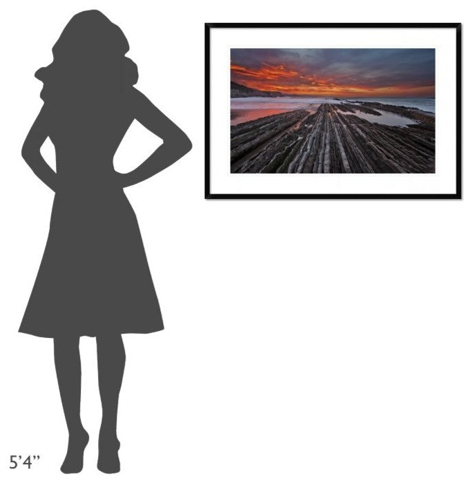 "Highway To Hell" Framed Digital Print by Mikel Lastra, 38"x26"