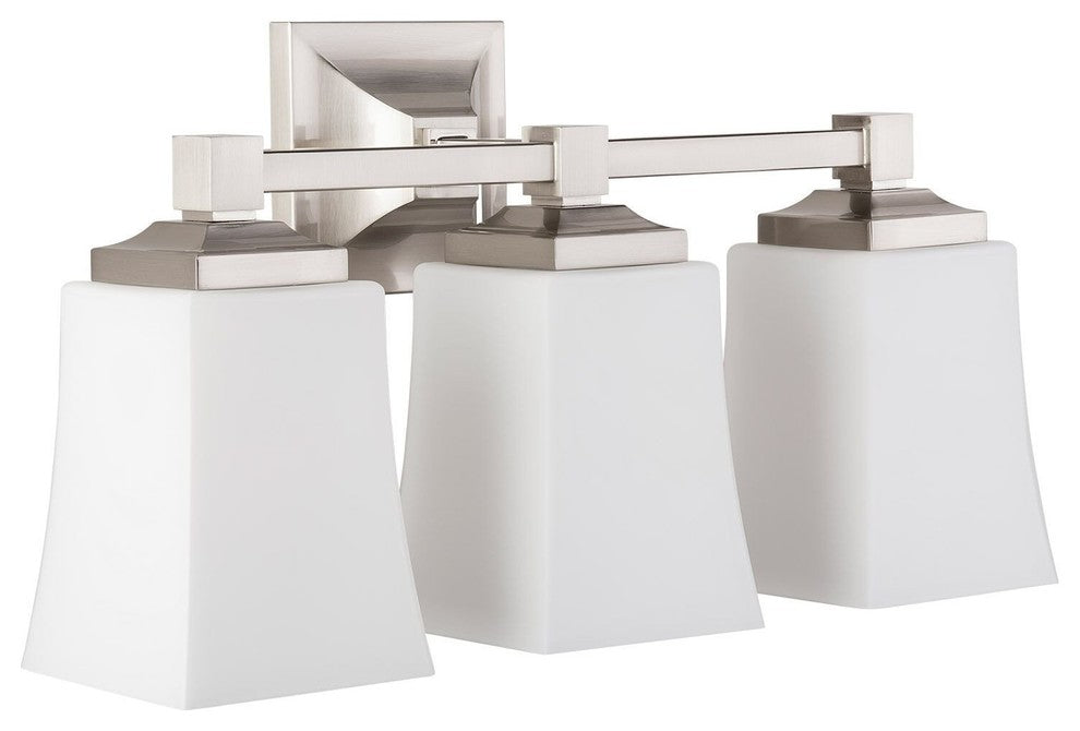 Brighton Vanity Wall Sconce 3 Light, Brushed Nickel