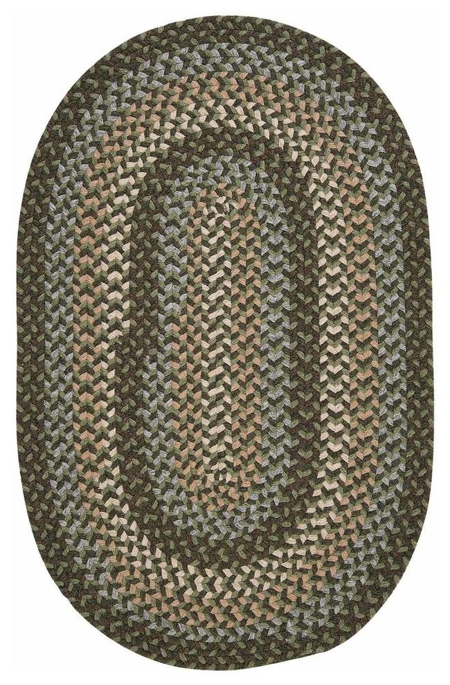 Colonial Mills Boston Common BC63 Moss Green Traditional Area Rug, Round 4'x4'