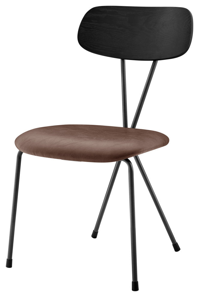 Elise Dining Side Chair, Toasted Dark Brown, Pu