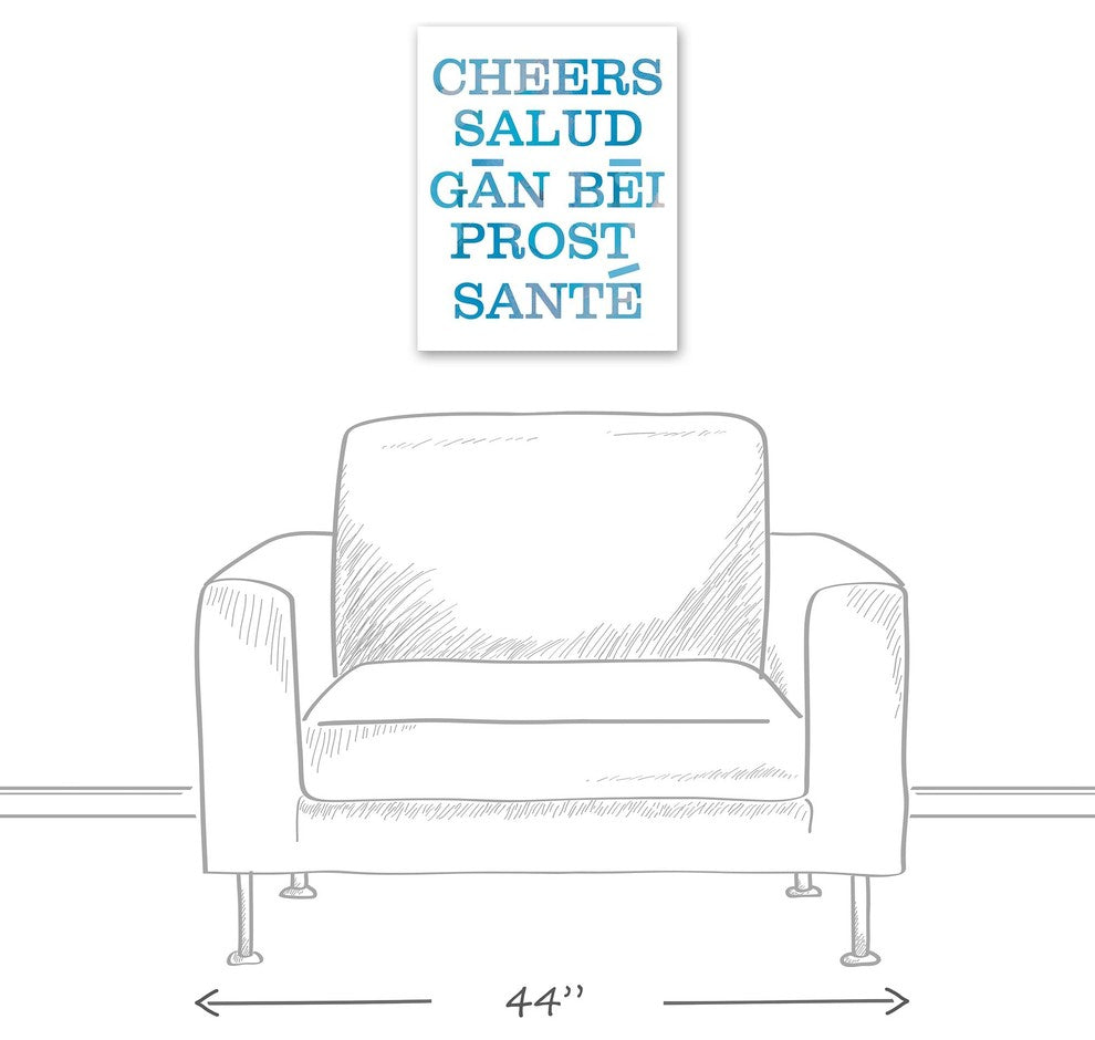 Cheers Around The World Canvas Wall Art, 16"x20"