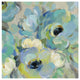 "Fresh Teal Flowers III" Digital Paper Print by Silvia Vassileva, 20"x20"