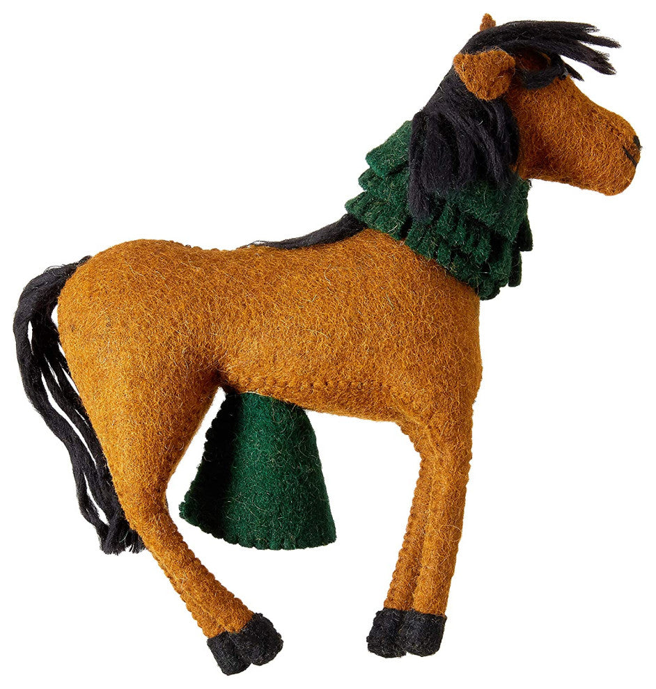 Horse Christmas Tree Topper in Hand Felted Wool