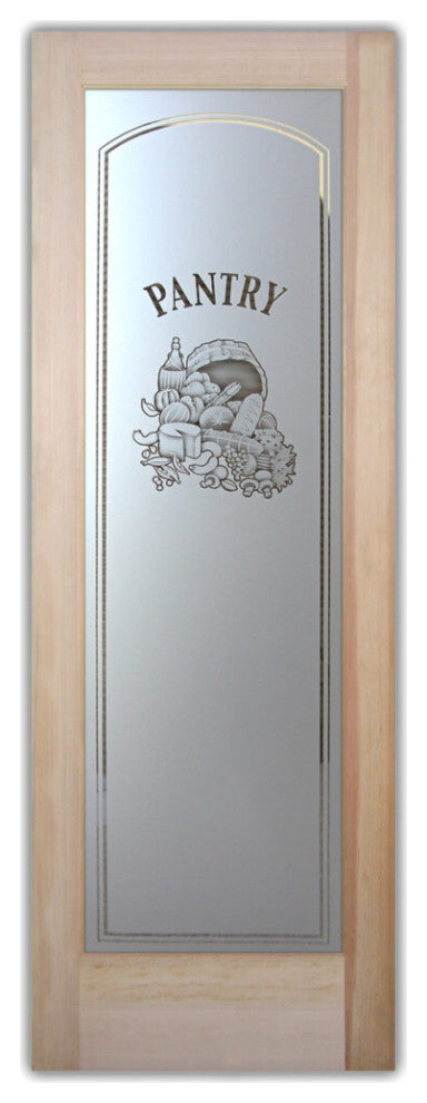 Pantry Door - Vino - Primed - 30" x 80" - Knob on Right - Push Open