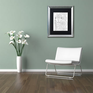 Hello Angel 'Animals 11' Art, Silver Frame, 20"x16", Black Matte