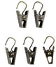 Clips With Hooks, Set of 24, Antique Brass