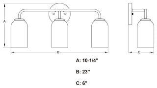 Vaxcel Lighting W0484 23"W Vanity Light - Natural Brass