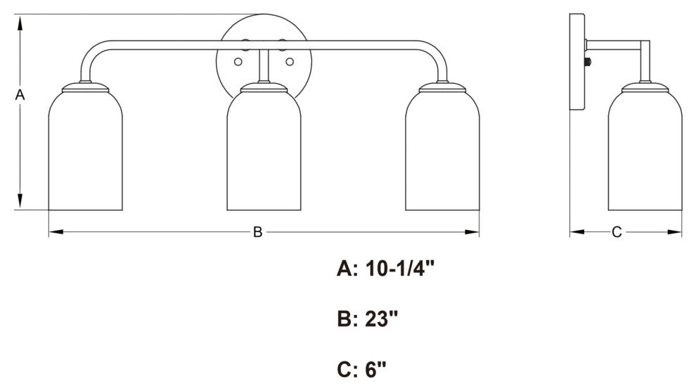 Vaxcel Lighting W0484 23"W Vanity Light - Natural Brass