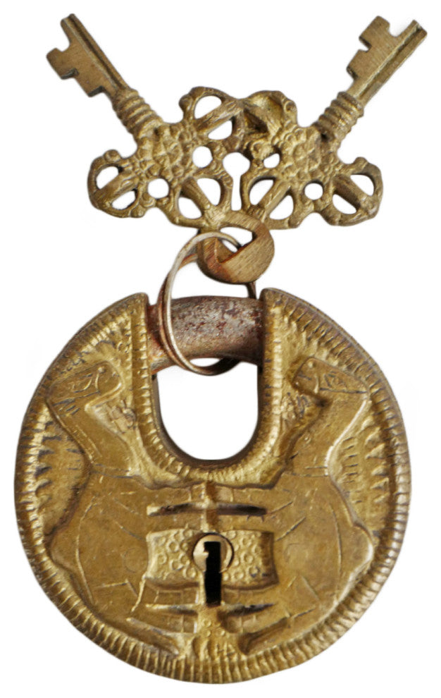 Consigned Brass India Double Camel Lock