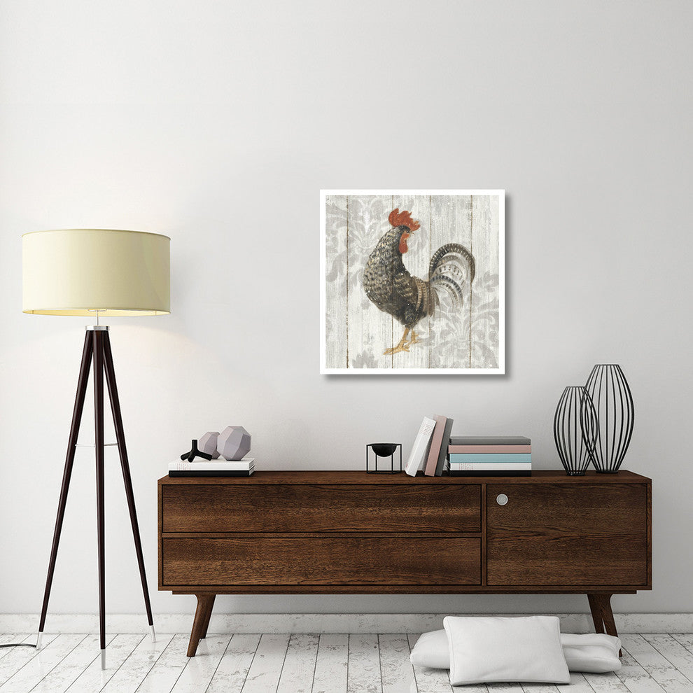 "Farm Friend II on Barn Board" Digital Paper Print by Albena Hristova, 32"x32"