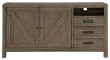 Modus Taryn Three-Drawer Sideboard in Rustic Grey