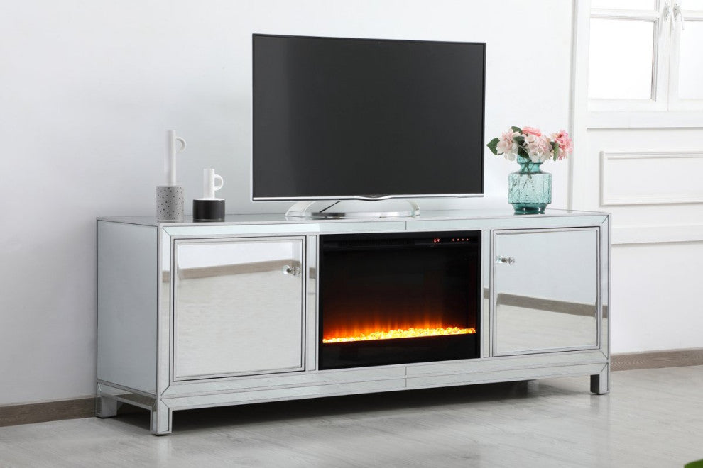 Elegant MF70172S-F2 Reflexion 72" Mirrored Tv Stand