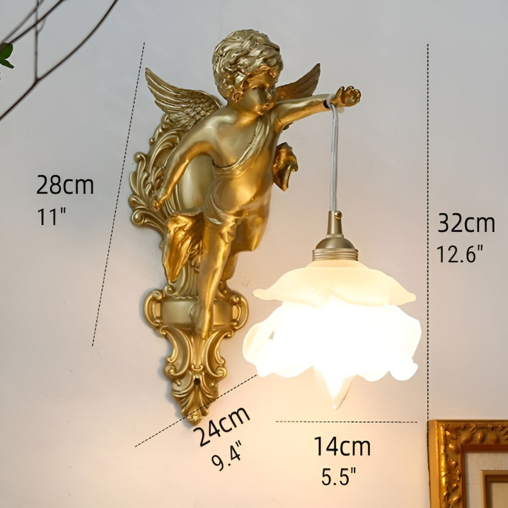 Luxury Wall Lamp in Medieval Style for Living Room, Bedroom, B, Warm Light