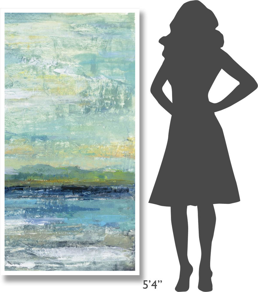 "Calm Lake Panel III" Digital Paper Print by Silvia Vassileva, 32"x62"