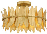 Quoizel LIZ1716 Liza 3 Light 16"W Semi-Flush Drum Ceiling Fixture - Gold Leaf
