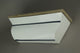 Curved White Metal Wood Topped Wall Mounted Display Shelf