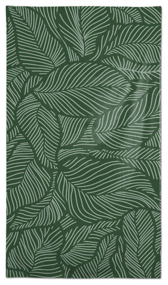 Dense Leaves Green 58 x 102 Outdoor Tablecloth
