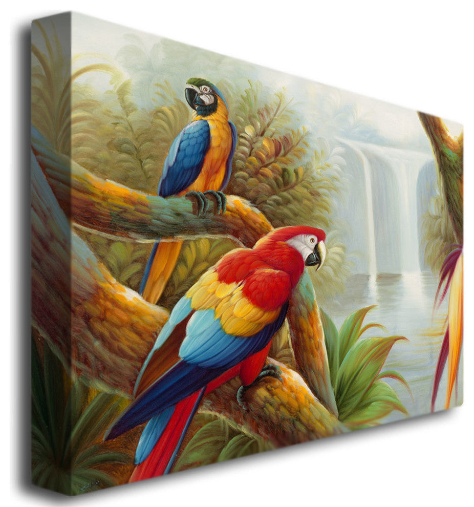 'Amazon Waterfall' Canvas Art by Rio