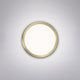 Geos 10" LED Round Low-Profile Flush Mount 2700K, Brass