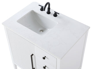 Elegant Lighting VF29632 Blakely 32" - Linen Oak