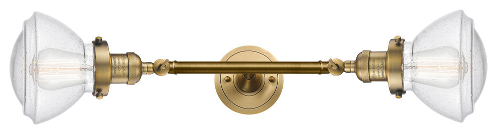 INNOVATIONS 208L-BB-G324 2-Light Bath Vanity Light Brushed Brass