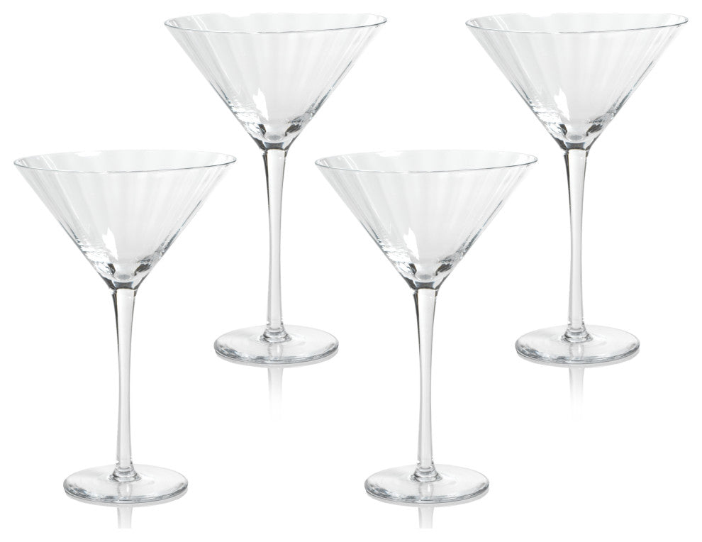 Malden Optic Martini Glasses, Set of 4, Clear