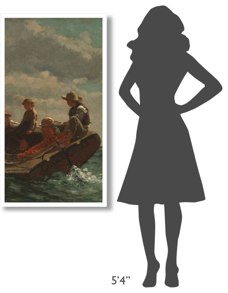 "Breezing Up (center)" Digital Paper Print by Winslow Homer, 26"x46"