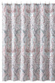 Floral Paisley Turquoise Pink Gray Fabric Shower Curtain