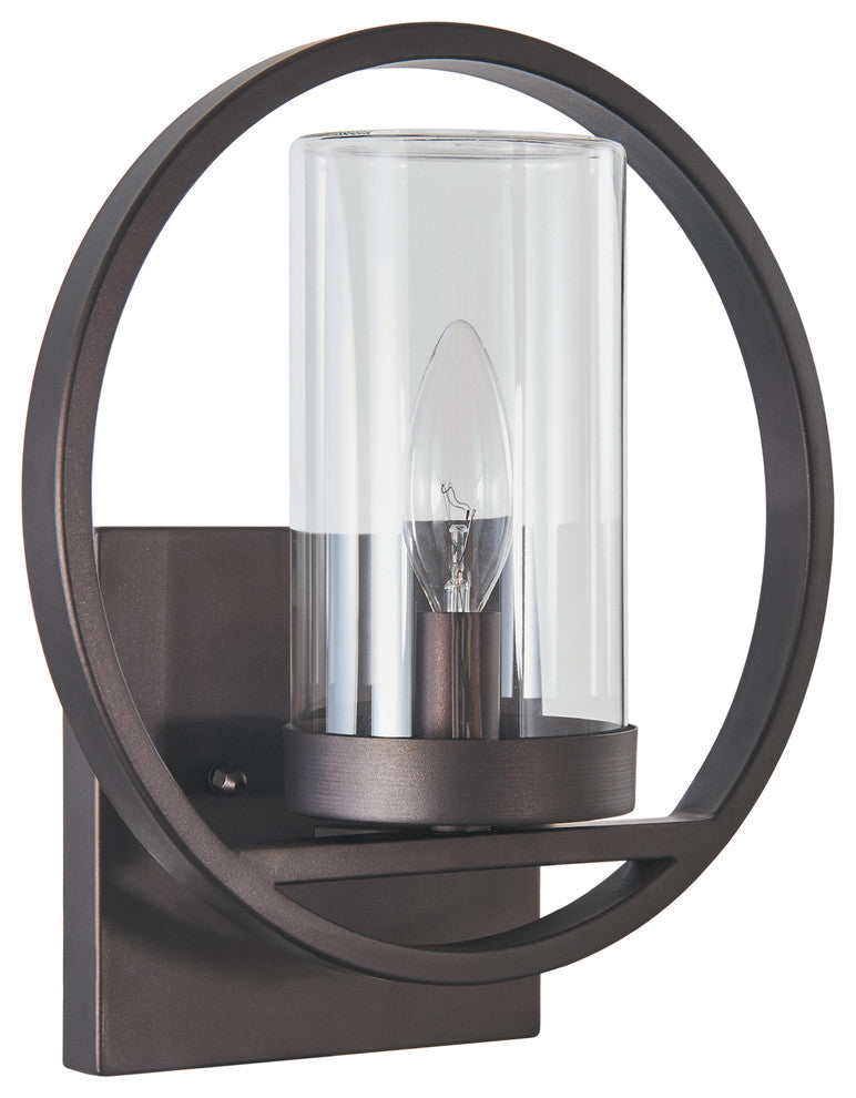 JOSEPH Transitional 1 Light Rubbed Bronze Outdoor/Indoor Wall Sconce 11"