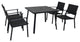 5 Pieces Outdoor Patio Wicker Dining Table Set With Umbrella Hole