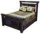 Barnwood Style Timber Peg Panel Platform Bed with Footboard, Dusk, King