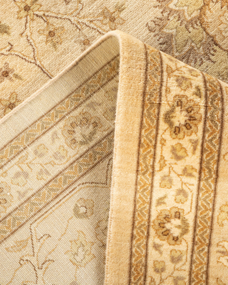 Bhilwara, One-of-a-Kind Hand-Knotted Area Rug Ivory, 9'2"x12'4"