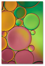 Cora Niele 'Green and Orange Drops' Canvas Art
