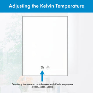 Luminous Dimmable LED Mirror with Defogger, 24"x36"