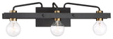 Ravella 3 Light Bath, Black, Small
