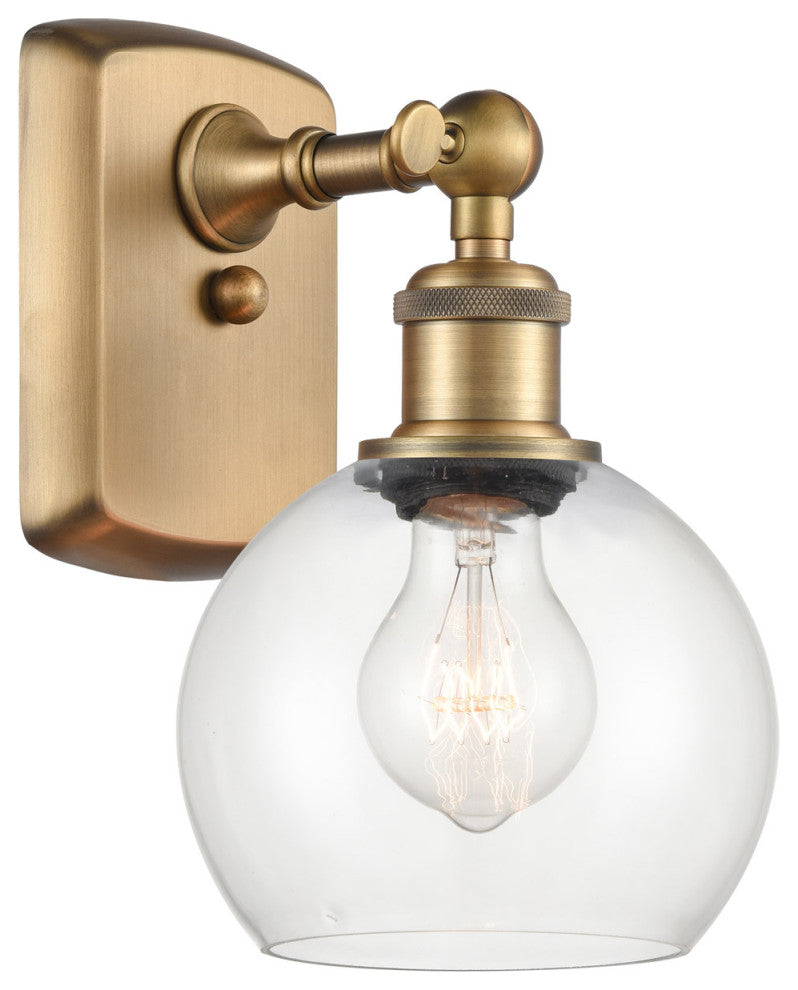 Innovations 516-1W-BB-G122-6 1 Light 6" Sconce, Brushed Brass