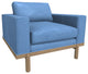 Cantor Leather Chair, Finish Shown: Dove, Leather Shown: Indigo Mist